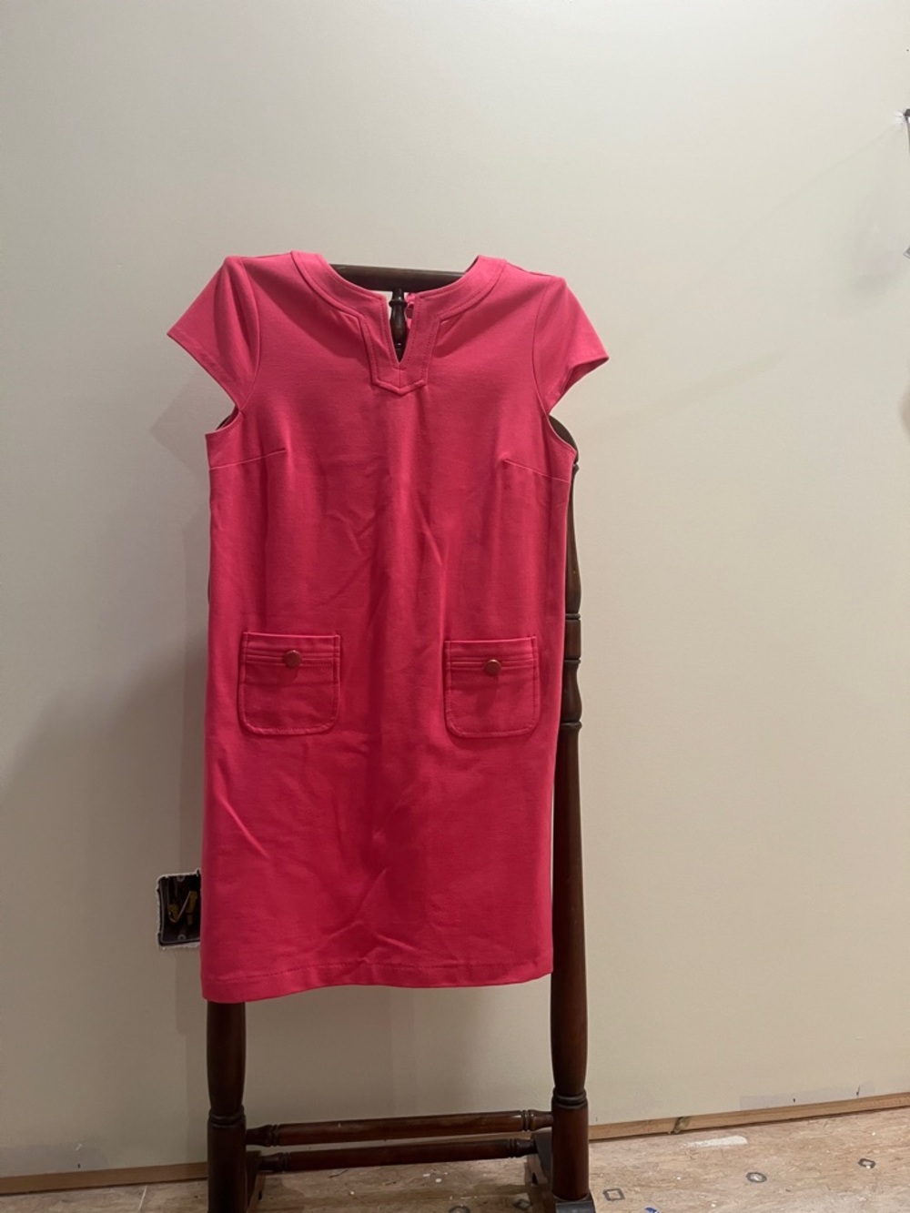 Talbots Pink Mini Dress with Front Pockets